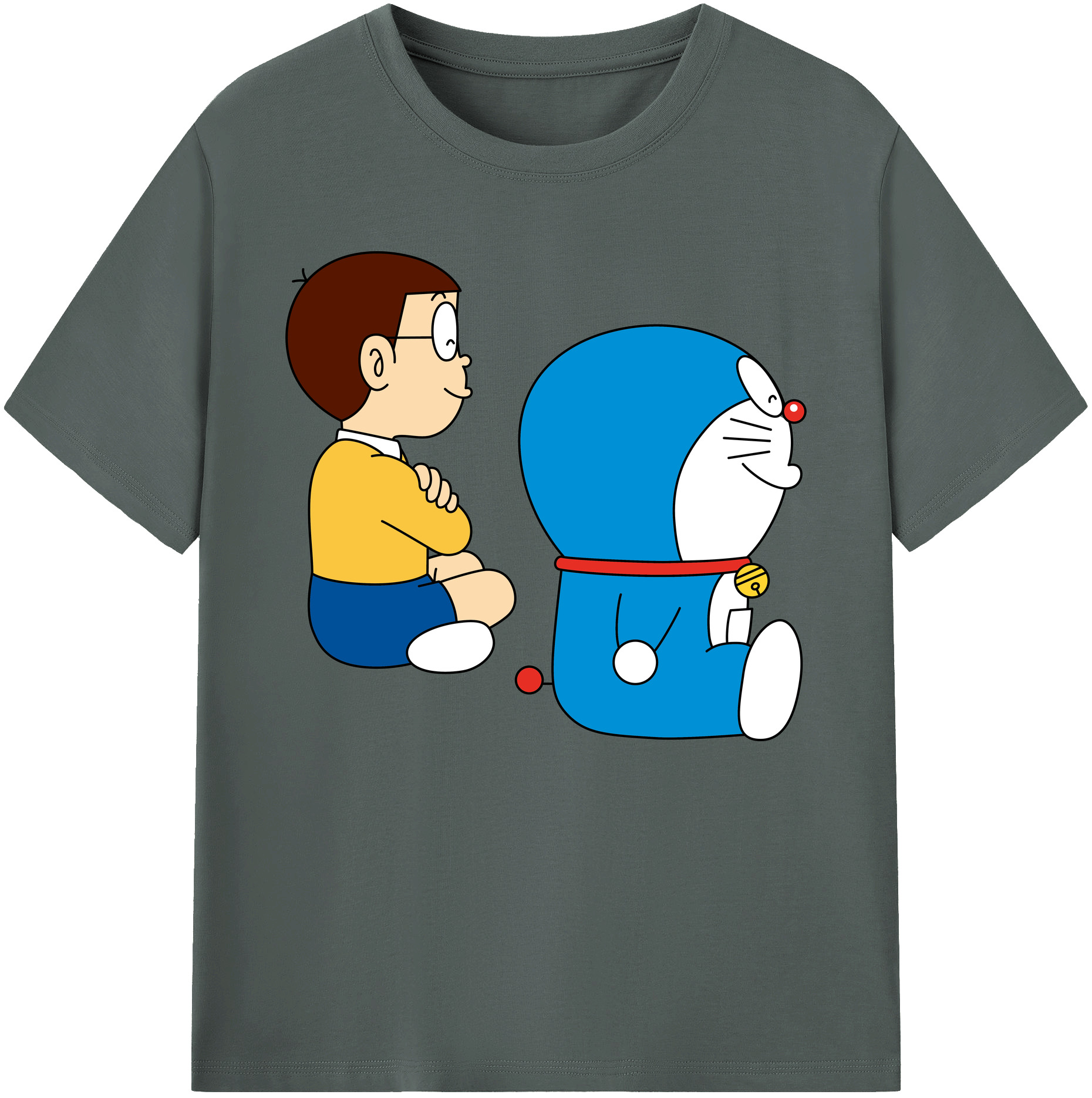 （画像用） ドラえもん 野比 のび太 Doraemon Nobita Nobi 綿100％ メンズ半袖Tシャツ｜肌触りやわらか＆通気性